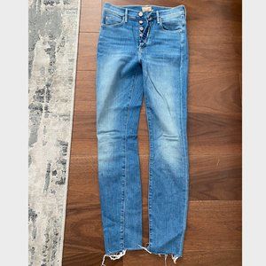 MOTHER The Fly Cut Stunner Ankle Fray Jeans
